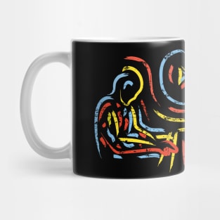 Musicians Duo Colorful Abstract Style Mug